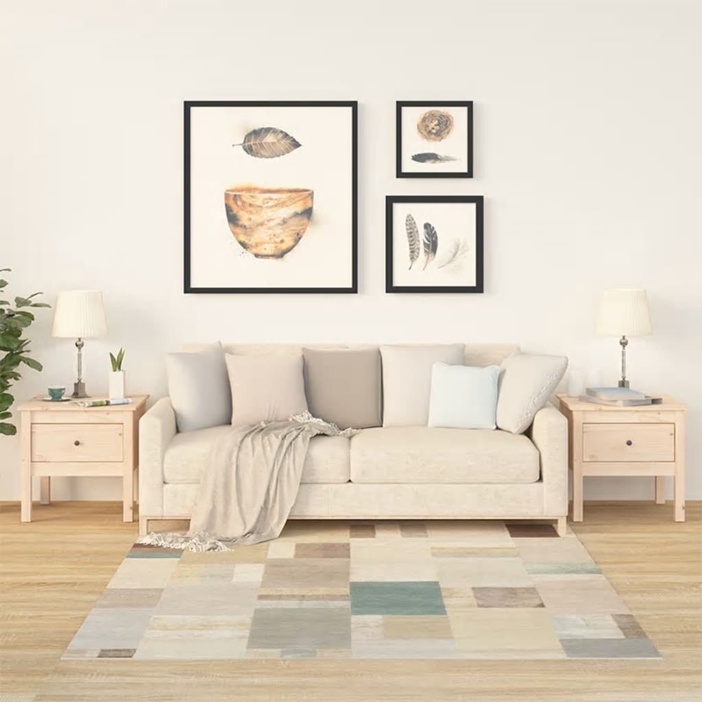 vidaXL Tables d'appoint 2 pcs 50x50x49 cm Bois de pin massif