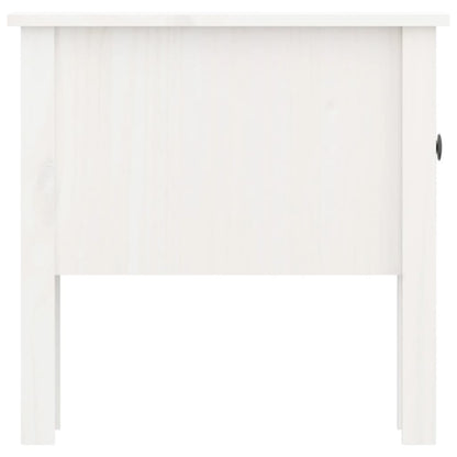 vidaXL Table d'appoint Blanc 50x50x49 cm Pin Massif