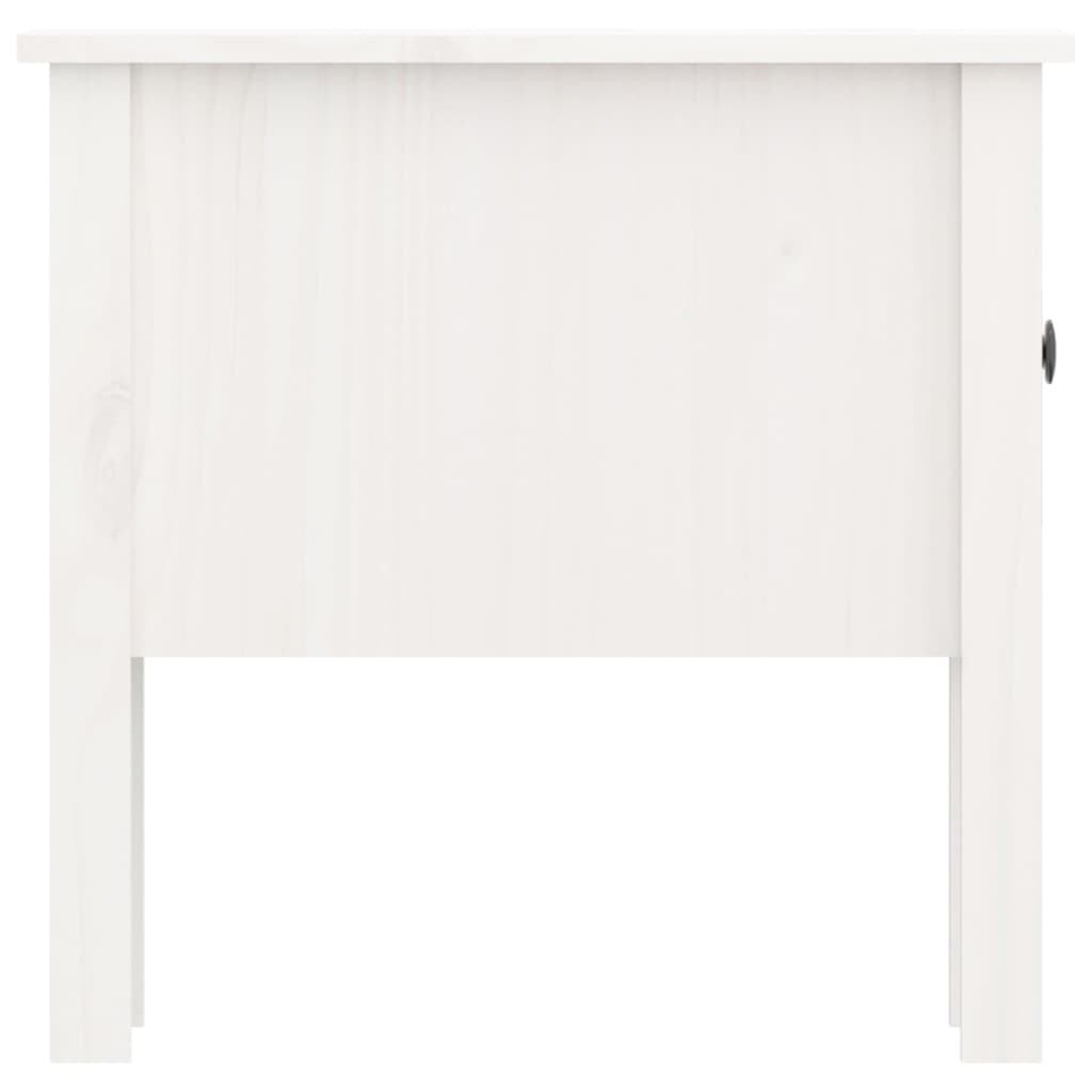 vidaXL Tables d'appoint 2 pcs Blanc 50x50x49 cm Bois de pin massif