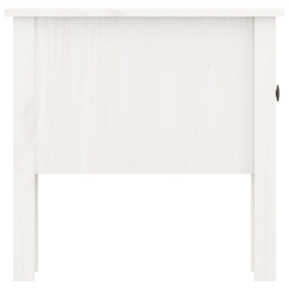 vidaXL Tables d'appoint 2 pcs Blanc 50x50x49 cm Bois de pin massif