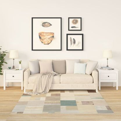 vidaXL Tables d'appoint 2 pcs Blanc 50x50x49 cm Bois de pin massif