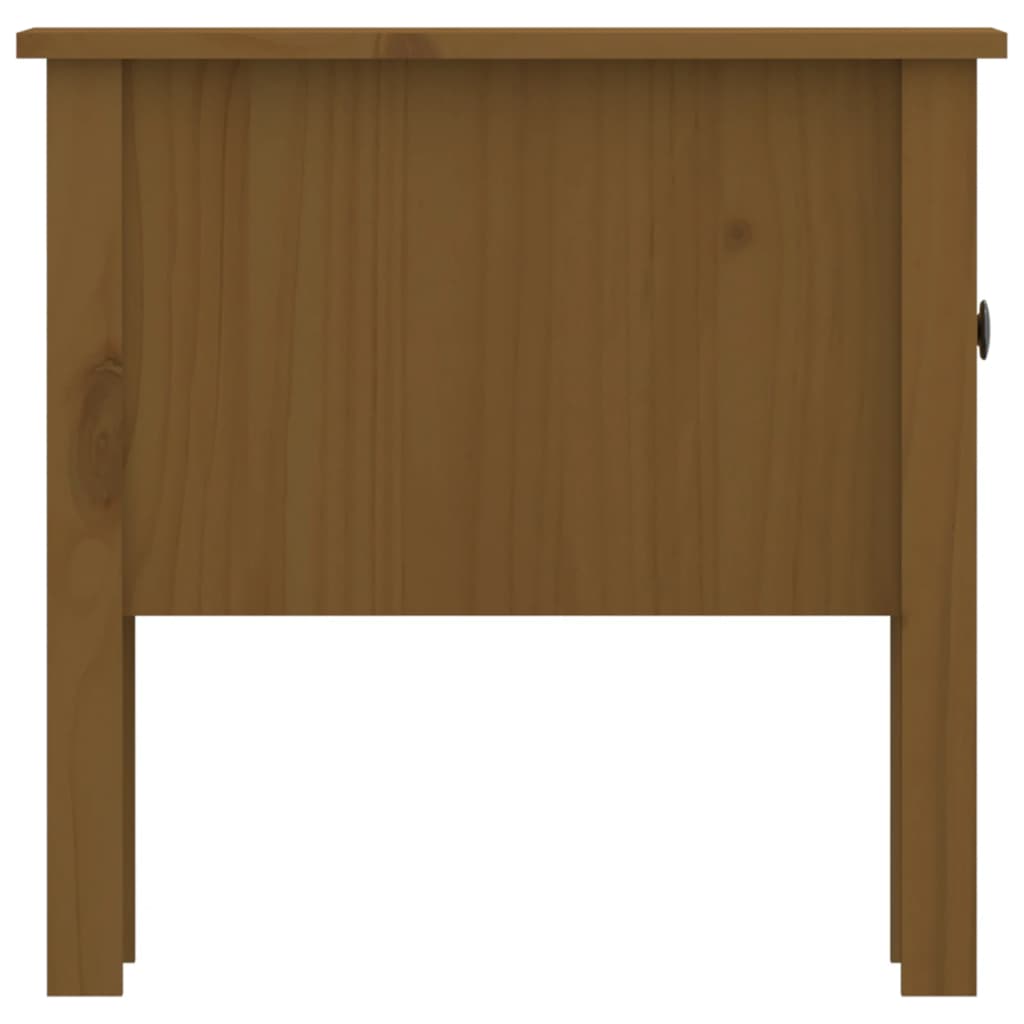 vidaXL Table d'appoint marron miel 50x50x49 cm Bois de pin massif