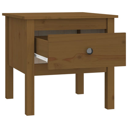 vidaXL Tables d'appoint 2 pcs Marron miel 50x50x49 cm Bois de pin massif