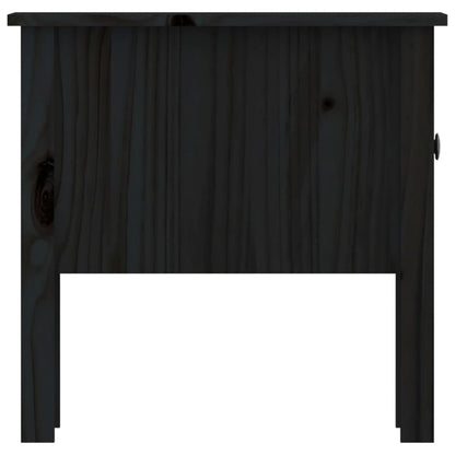 vidaXL Tables d'appoint 2 pcs Noir 50x50x49 cm Bois de pin massif