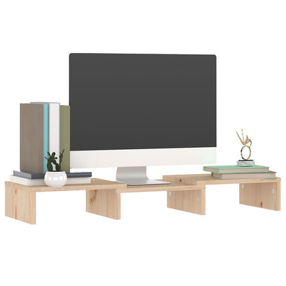 vidaXL Monitorständer 60x24x10,5 cm Massivholz Kiefer