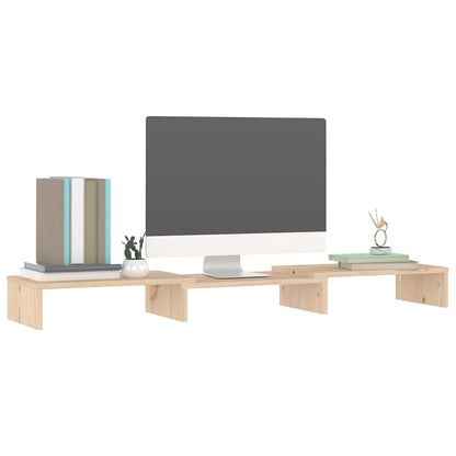 vidaXL Support d'écran 80x24x10,5 cm Bois de pin massif