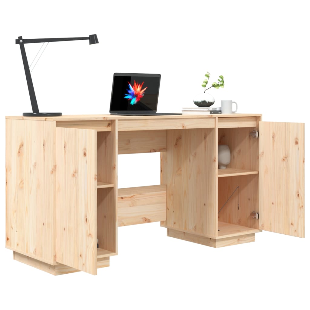 vidaXL Bureau 140x50x75 cm Bois de pin massif