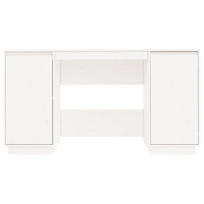 vidaXL Bureau blanc 140x50x75 cm Bois de pin massif