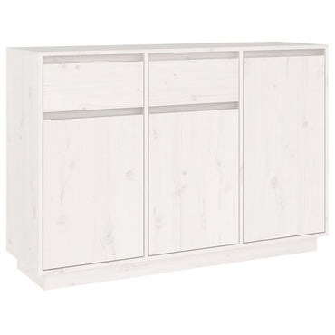 vidaXL Sideboard Weiß 110x34x75 cm Massivholz Kiefer