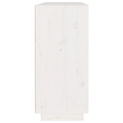 vidaXL Sideboard Weiß 110x34x75 cm Massivholz Kiefer