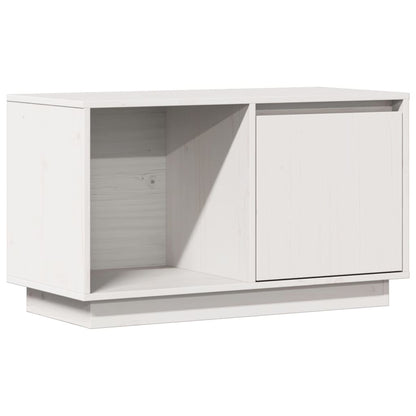 vidaXL TV-Schrank Weiß 74x35x44 cm Massivholz Kiefer