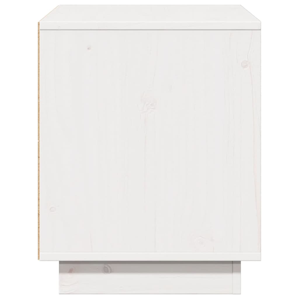 vidaXL TV-Schrank Weiß 74x35x44 cm Massivholz Kiefer