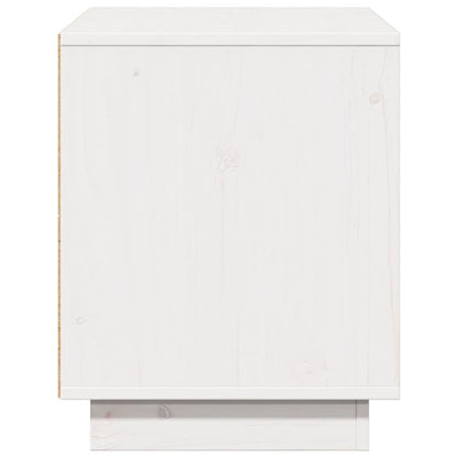 vidaXL TV-Schrank Weiß 74x35x44 cm Massivholz Kiefer