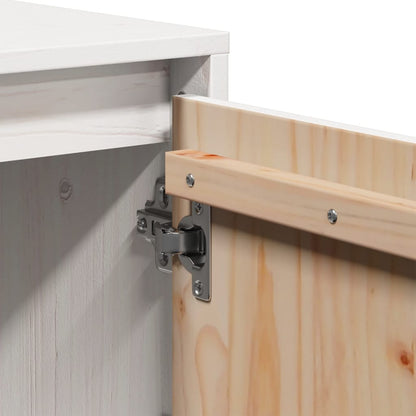 vidaXL TV-Schrank Weiß 74x35x44 cm Massivholz Kiefer