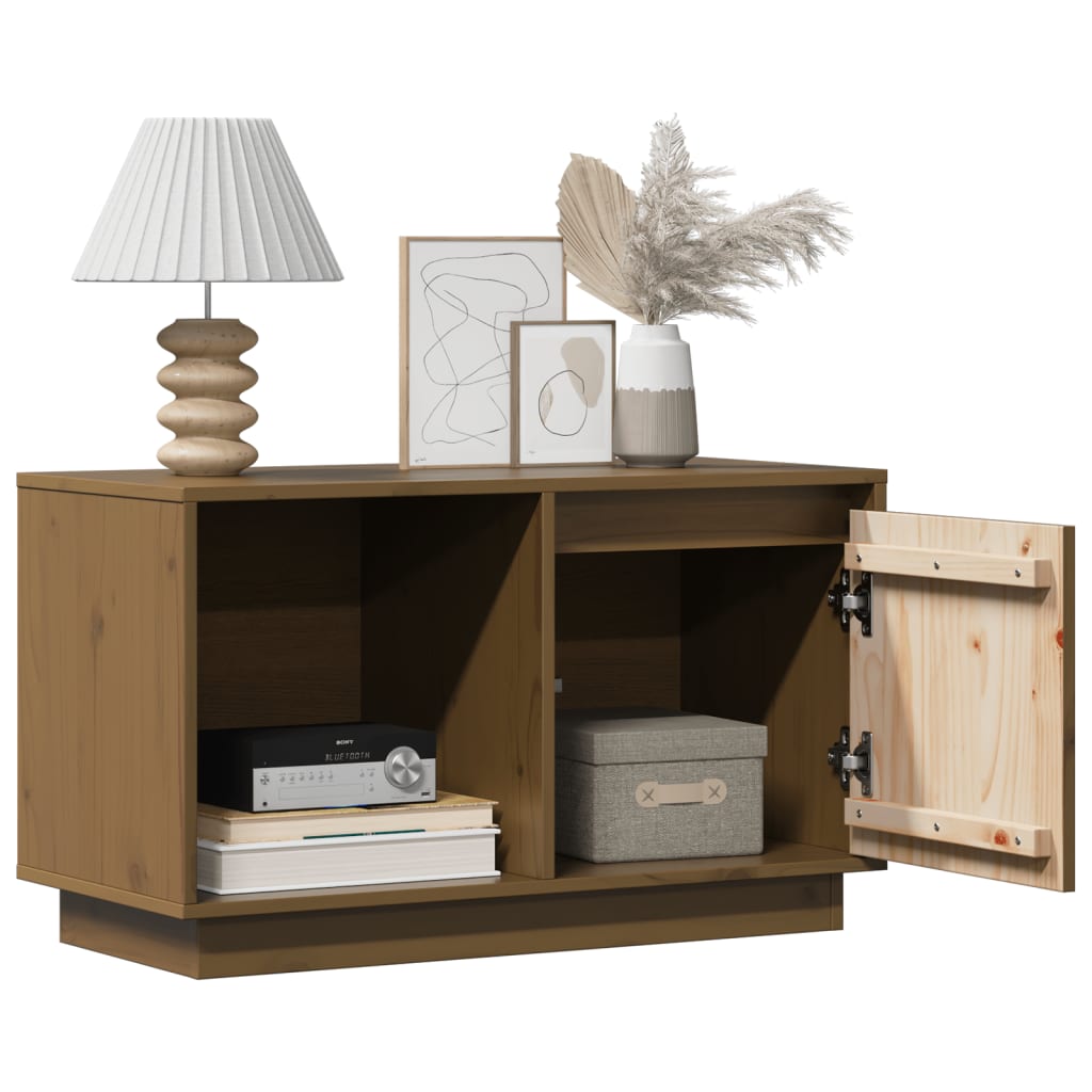 vidaXL TV-Schrank Honigbraun 74x35x44 cm Massivholz Kiefer