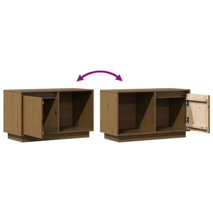 vidaXL TV-Schrank Honigbraun 74x35x44 cm Massivholz Kiefer