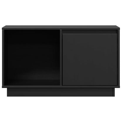 vidaXL TV-Schrank Schwarz 74x35x44 cm Massivholz Kiefer
