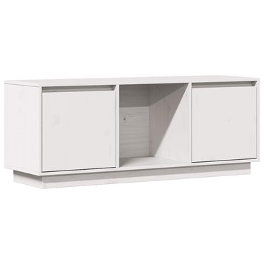 vidaXL Meuble TV blanc 110,5x35x44 cm en pin massif