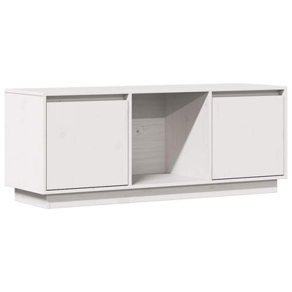 vidaXL Meuble TV blanc 110,5x35x44 cm en pin massif
