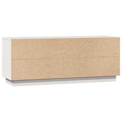 vidaXL Meuble TV blanc 110,5x35x44 cm en pin massif