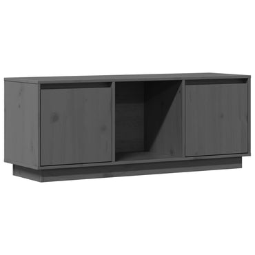 vidaXL Meuble TV gris 110,5x35x44 cm Bois de pin massif