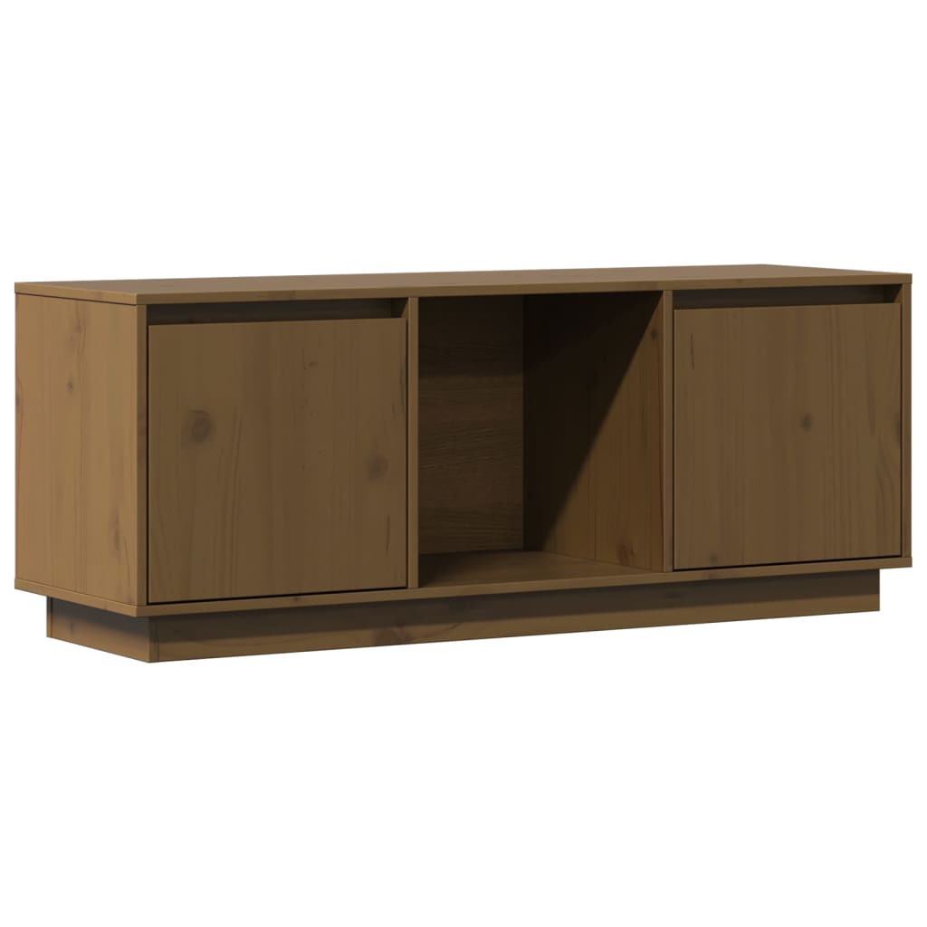 vidaXL Meuble TV marron miel 110,5x35x44 cm pin massif