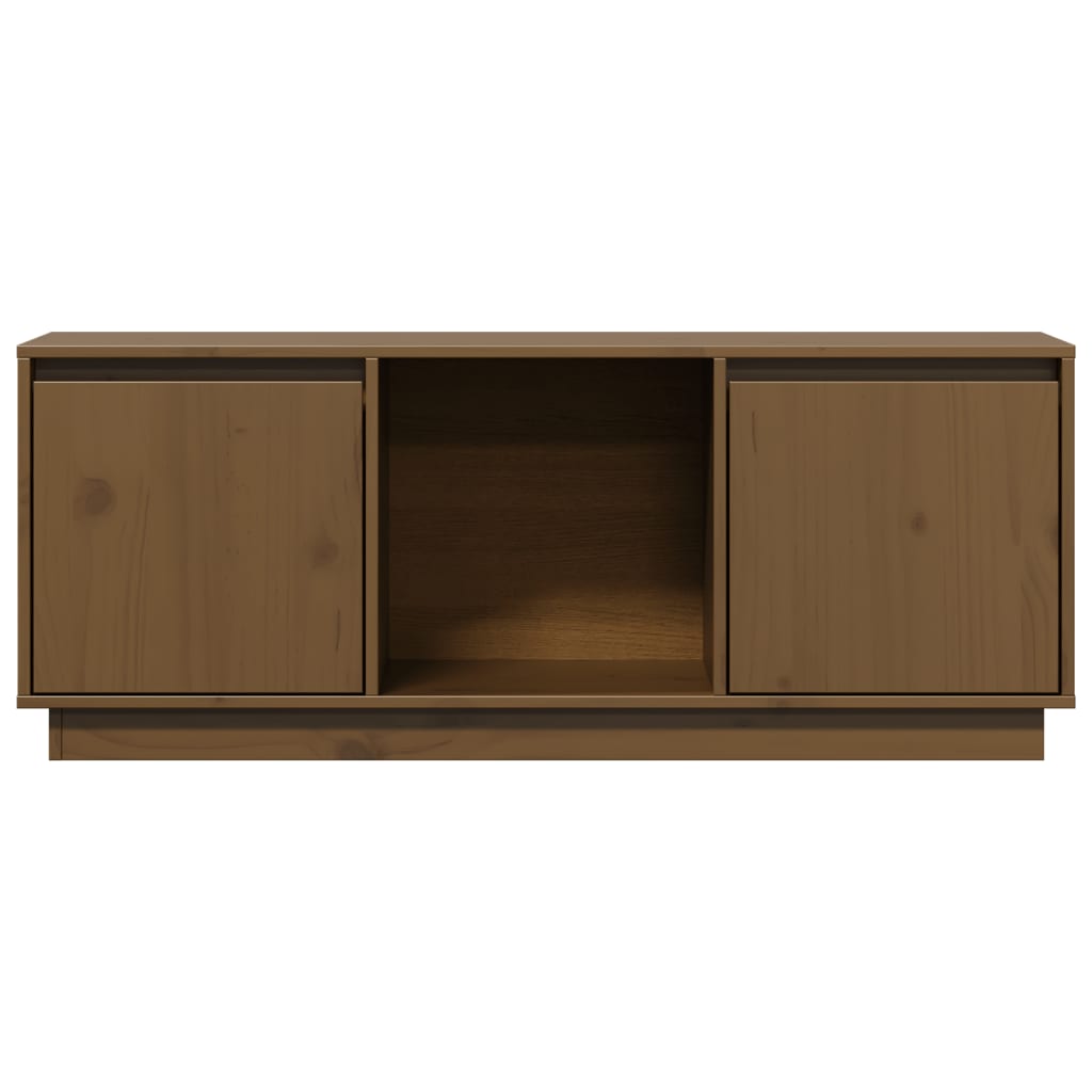 vidaXL Meuble TV marron miel 110,5x35x44 cm pin massif