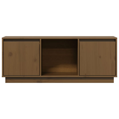 vidaXL Meuble TV marron miel 110,5x35x44 cm pin massif