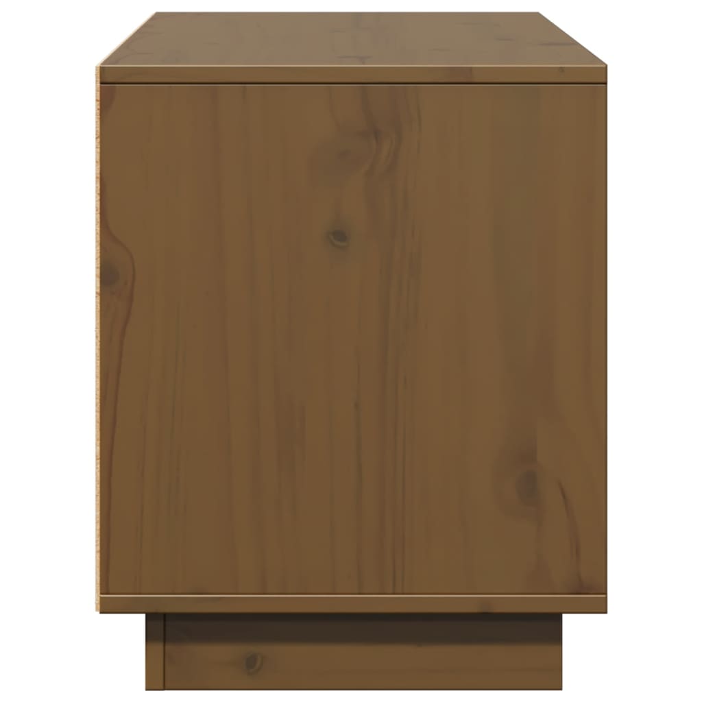vidaXL Meuble TV marron miel 110,5x35x44 cm pin massif