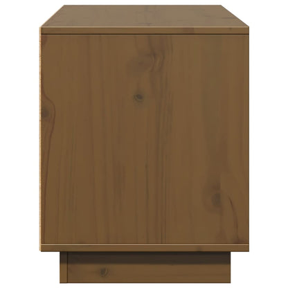 vidaXL Meuble TV marron miel 110,5x35x44 cm pin massif