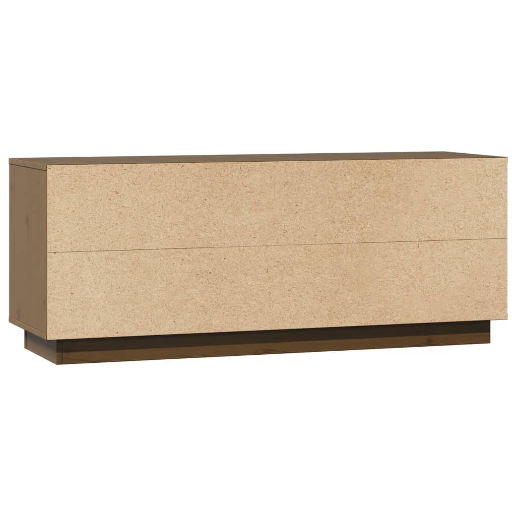 vidaXL Meuble TV marron miel 110,5x35x44 cm pin massif