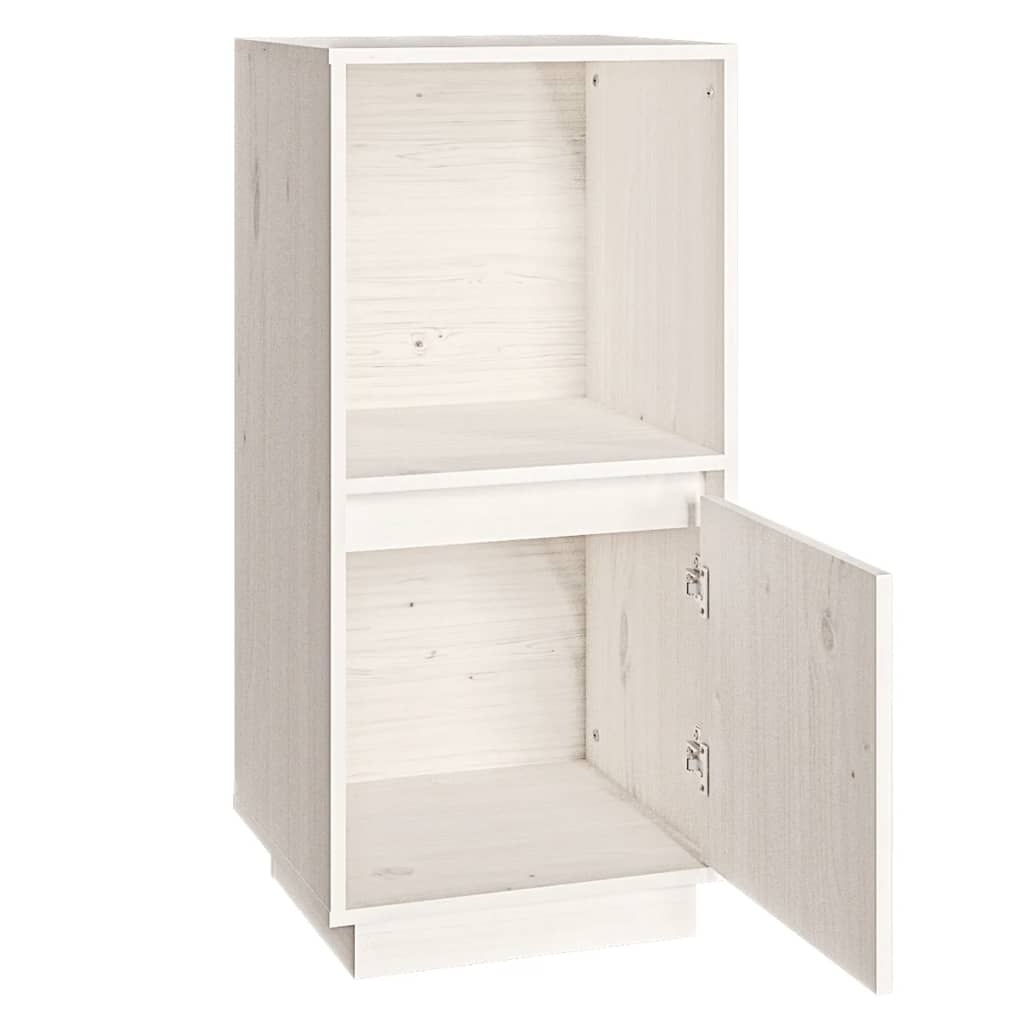 vidaXL Buffet blanc 38x35x80 cm Bois de pin massif