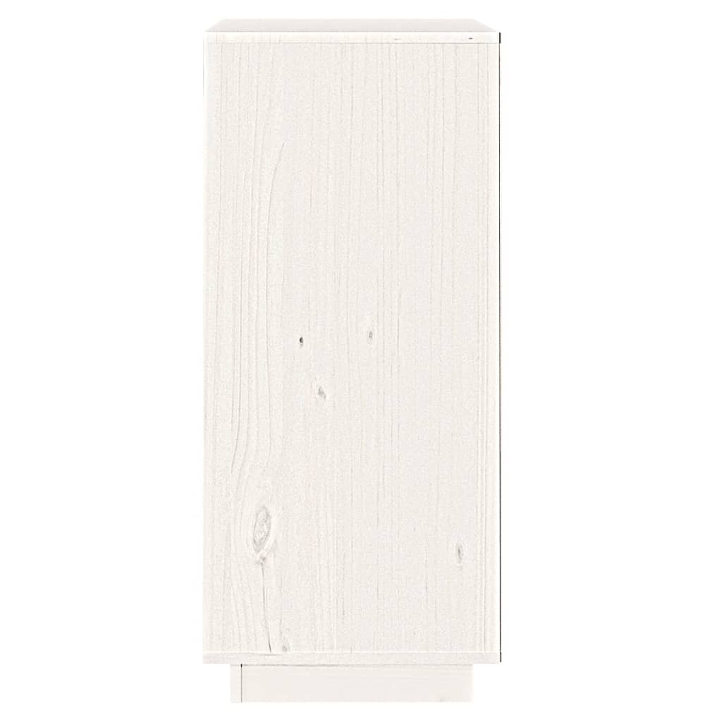 vidaXL Buffet blanc 38x35x80 cm Bois de pin massif