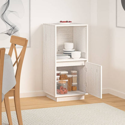 vidaXL Buffet blanc 38x35x80 cm Bois de pin massif