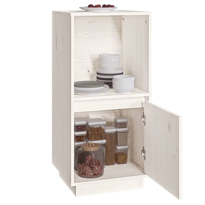 vidaXL Buffet blanc 38x35x80 cm Bois de pin massif