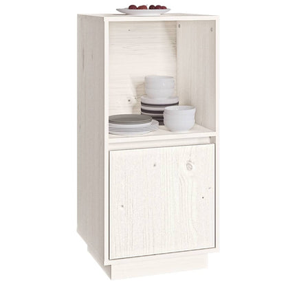 vidaXL Buffet blanc 38x35x80 cm Bois de pin massif