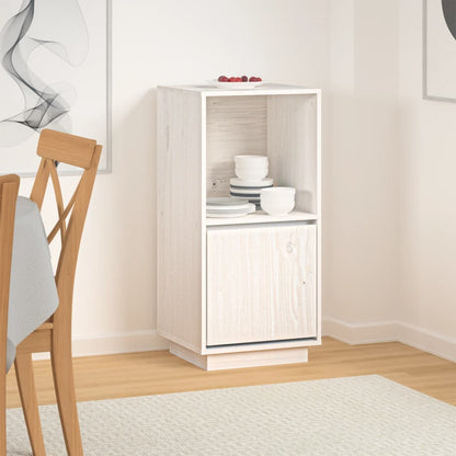 vidaXL Buffet blanc 38x35x80 cm Bois de pin massif