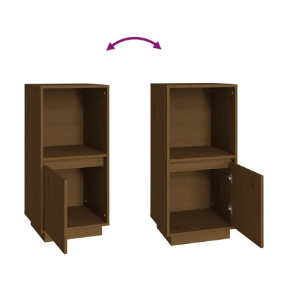 vidaXL Buffet marron miel 38x35x80 cm bois de pin massif