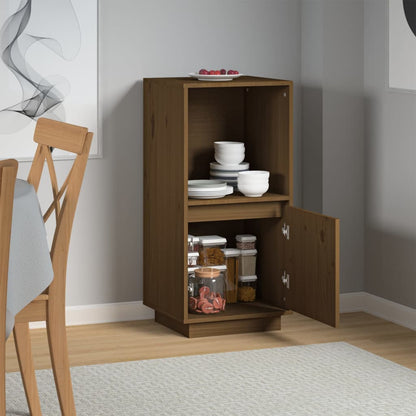 vidaXL Buffet marron miel 38x35x80 cm bois de pin massif
