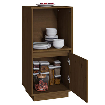 vidaXL Buffet marron miel 38x35x80 cm bois de pin massif