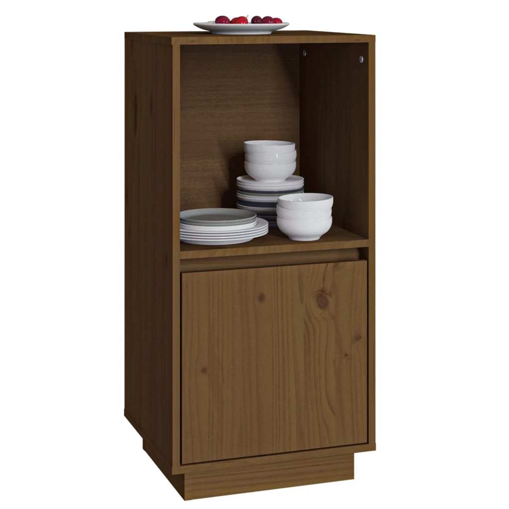 vidaXL Buffet marron miel 38x35x80 cm bois de pin massif