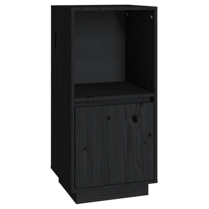 vidaXL Buffet noir 38x35x80 cm Bois de pin massif