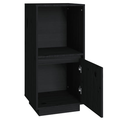 vidaXL Buffet noir 38x35x80 cm Bois de pin massif
