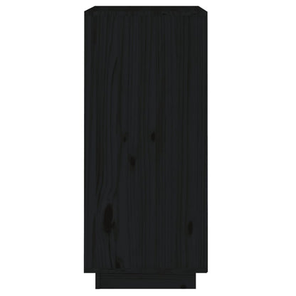 vidaXL Buffet noir 38x35x80 cm Bois de pin massif