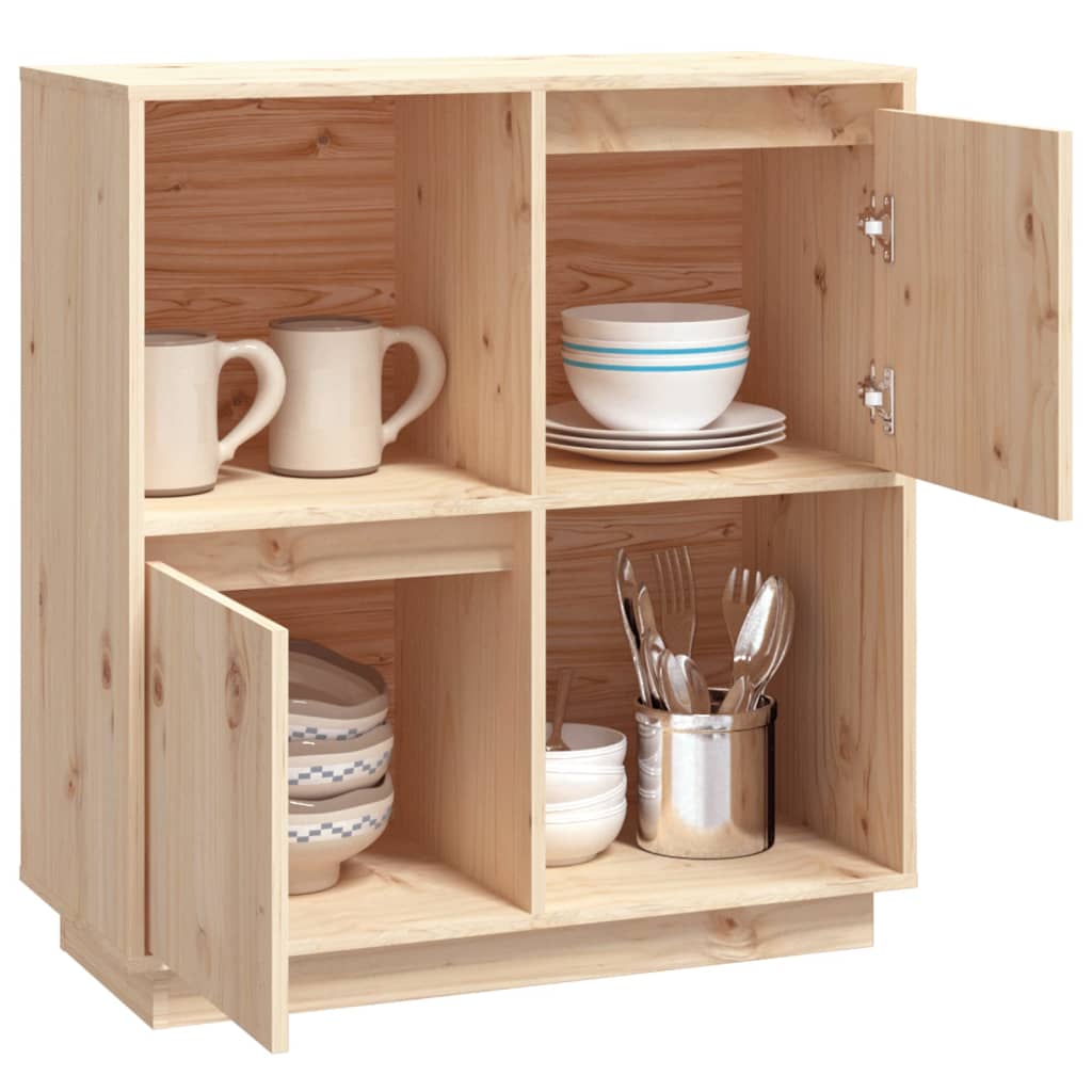 vidaXL Sideboard 74x35x80 cm Massivholz Kiefer