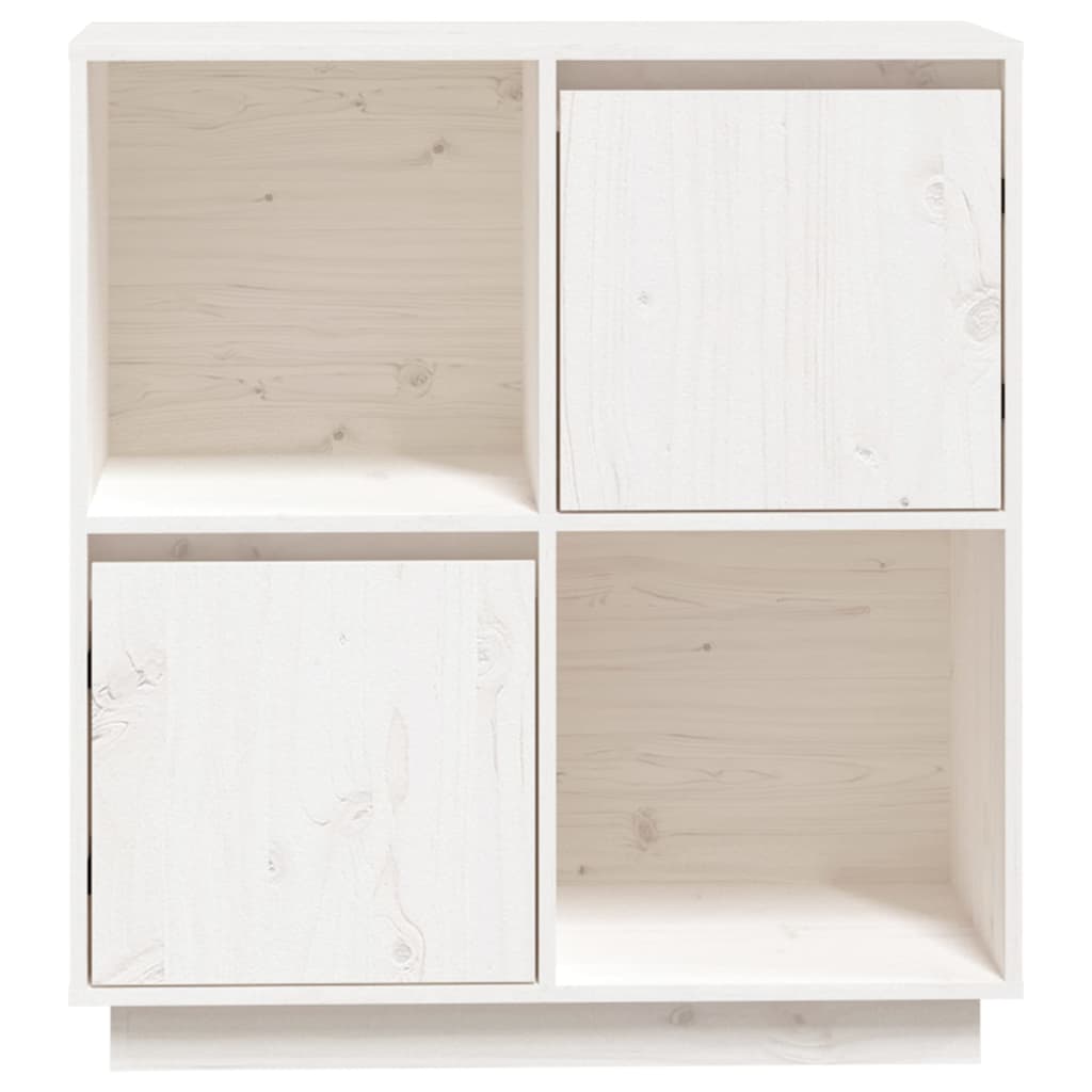 vidaXL Buffet blanc 74x35x80 cm Bois de pin massif
