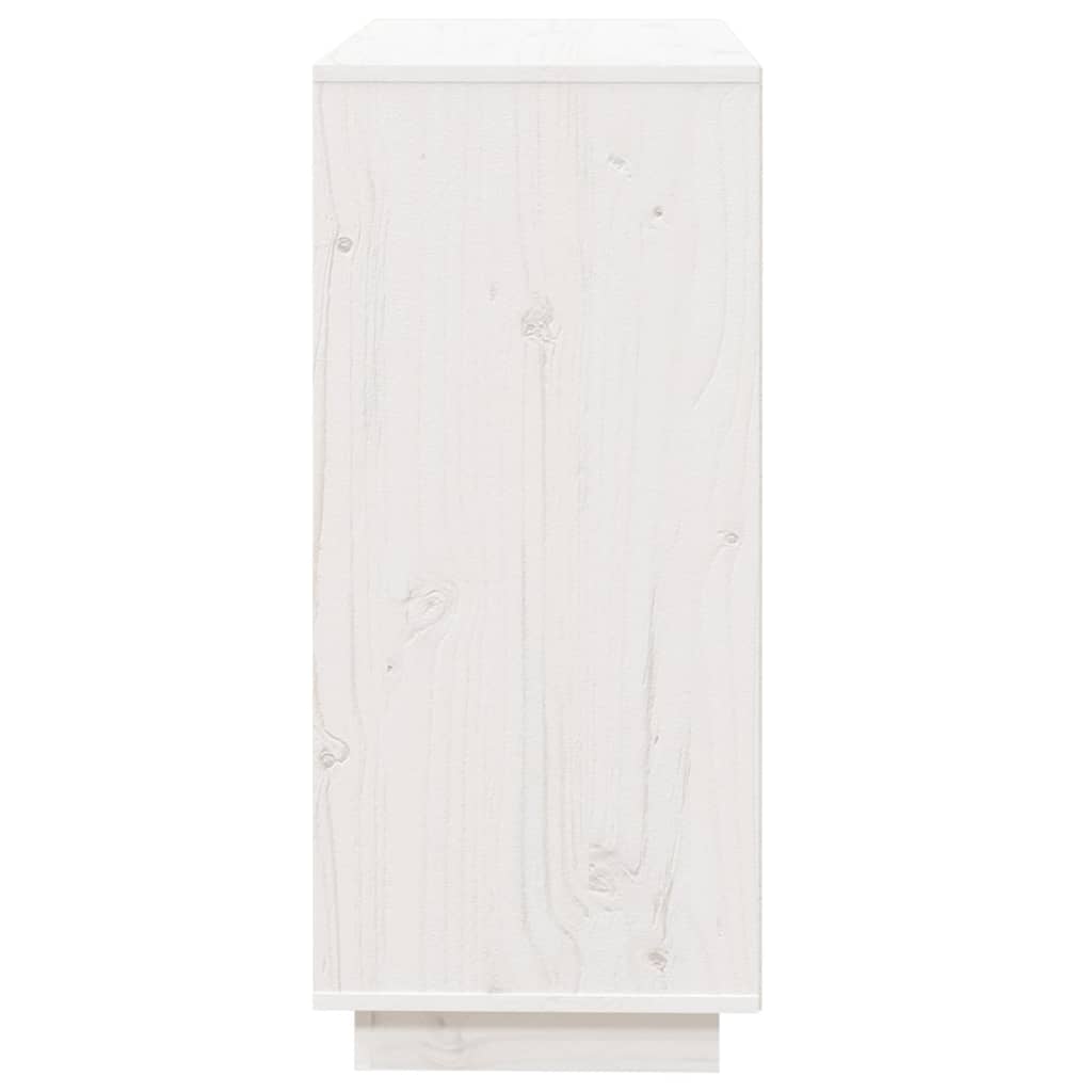 vidaXL Buffet blanc 74x35x80 cm Bois de pin massif