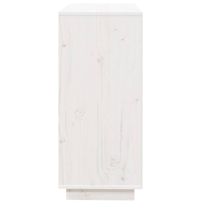vidaXL Buffet blanc 74x35x80 cm Bois de pin massif
