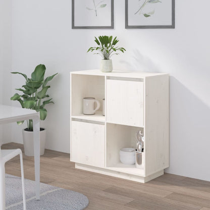 vidaXL Buffet blanc 74x35x80 cm Bois de pin massif