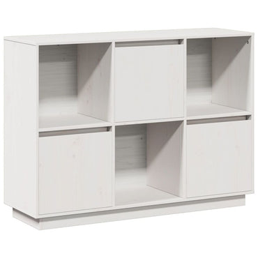 vidaXL Commode blanche 110,5x35x80 cm Bois de pin massif